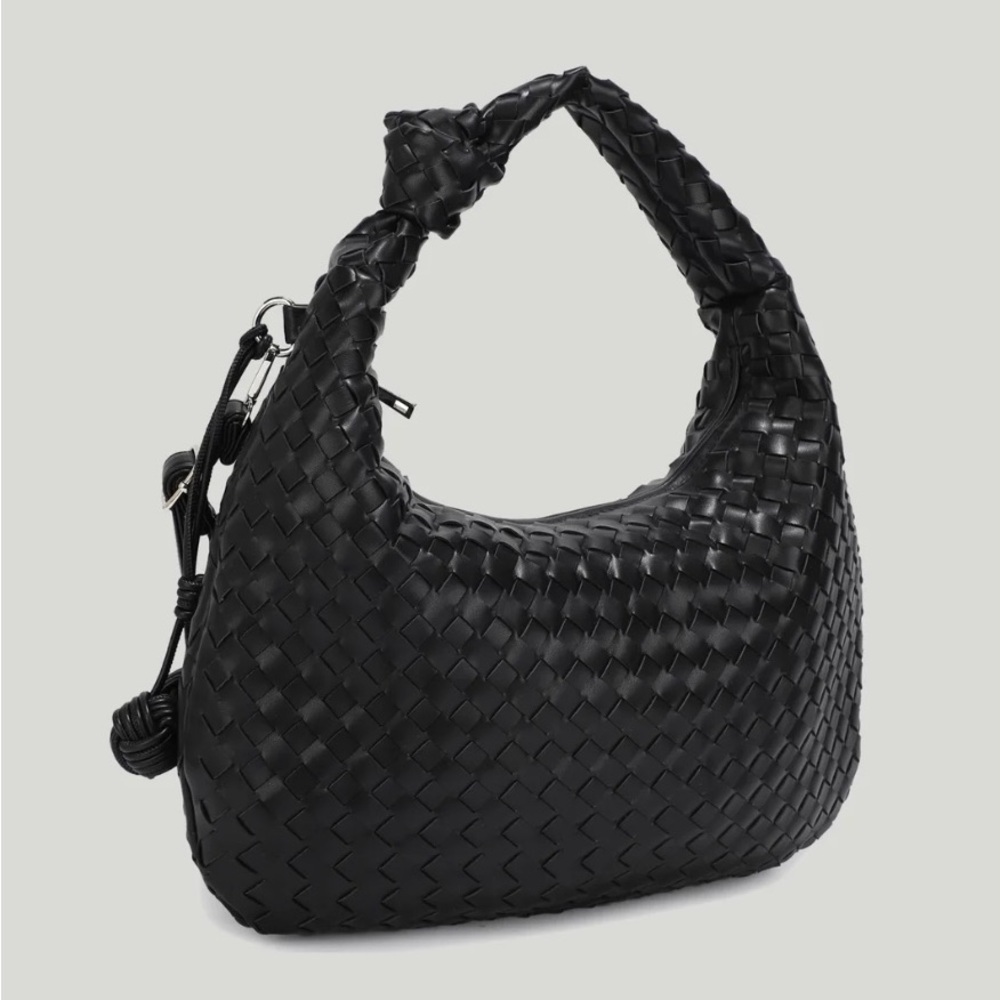 Elegant Black Woven Women's Bag